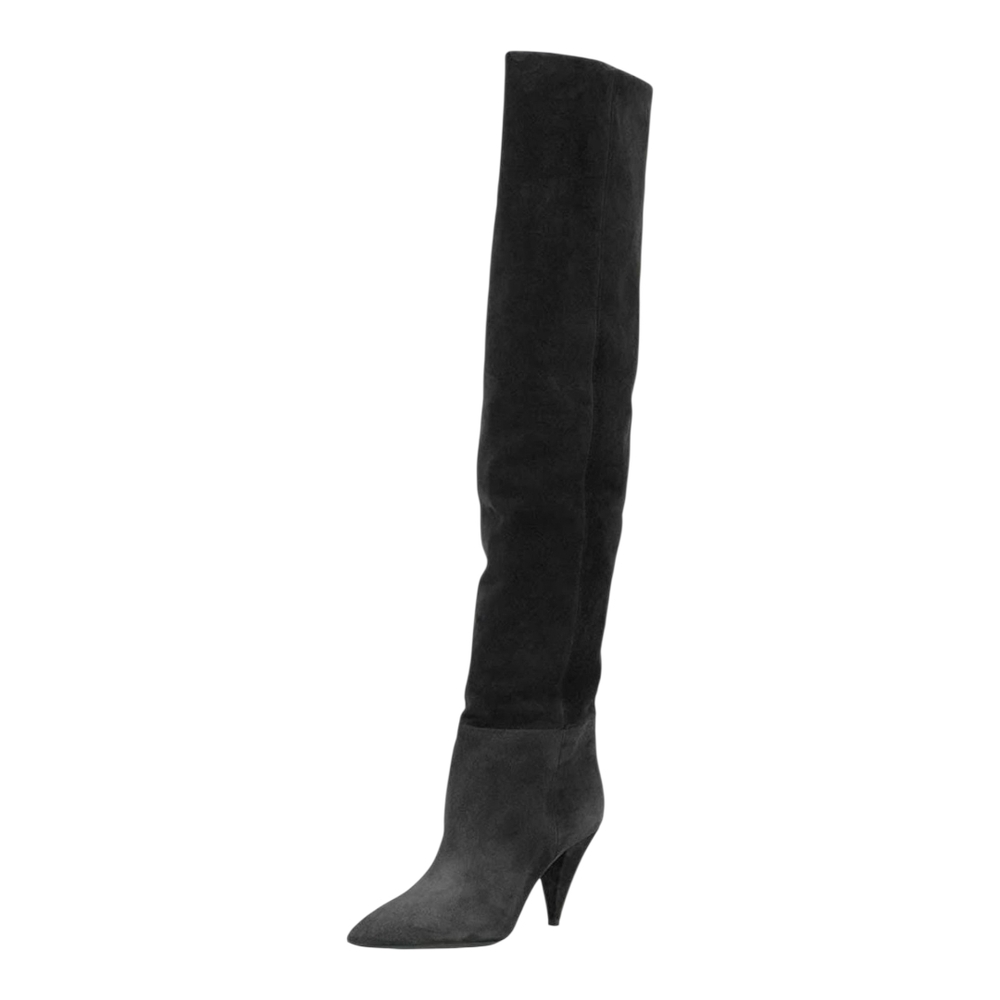 XYD Charcoal Over-the-Knee Boots